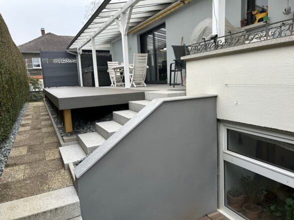 Projet d'extension de terrasse : après chantier