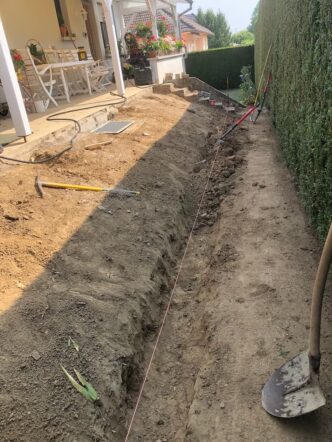 Projet d'extension de terrasse : avant chantier