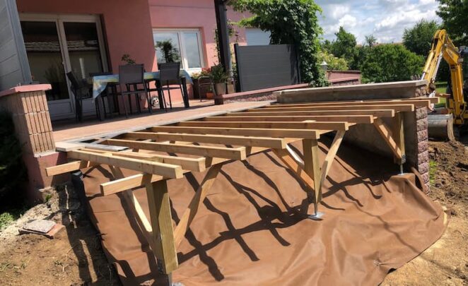 Extension de terrasse à Eschentzwiller - avant