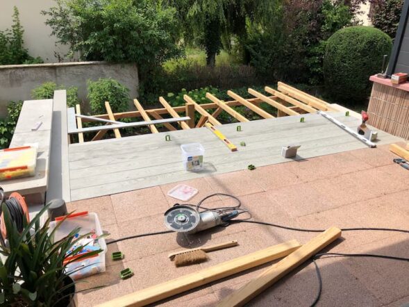 Extension de terrasse à Eschentzwiller - pendant