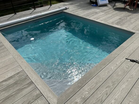 Création d'une mini piscine semi hors sol : après