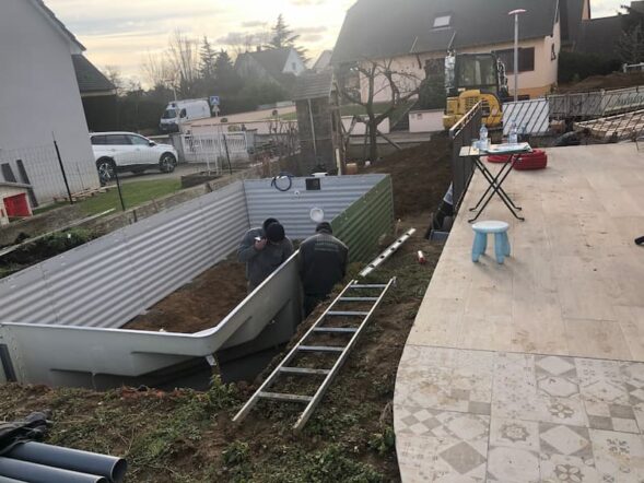 Montage d'une piscine Waterair à Sundhoffen